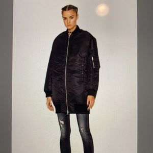 R13 oversized cape flight bomber jacket